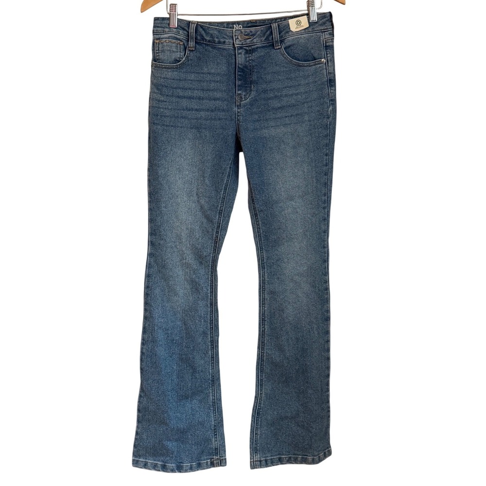 No Boundaries Western Bootcut Jeans‎ Womens 8 Medium Wash Star Flap Pocket NWT